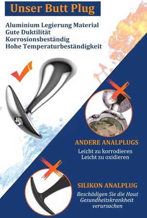 Набір анальних пробок Yivans (24мм, 29мм, 36мм) з металу, кристали, діаманти, для пар, жінок та чоловіків