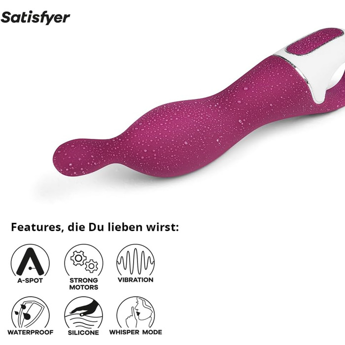 Вібратор Satisfyer A-Mazing 1 для жінок | Гнучкий наконечник для глибокої стимуляції | Водостійкий (IPX7) | Перезаряджуваний | Ягода