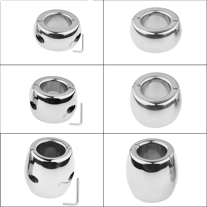 Сталеві кільця для яєчок (ходенринги) - сталеві, для чоловіків, 30/40/60 мм, з магнітом/гвинтом. Іграшки для дорослих