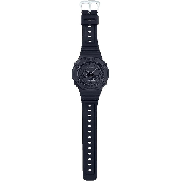 Чоловічий годинник G-Shock GA-2100 Carbon чорний, стійкий до ударів, смола — CA.GA-2100-1A1ER
