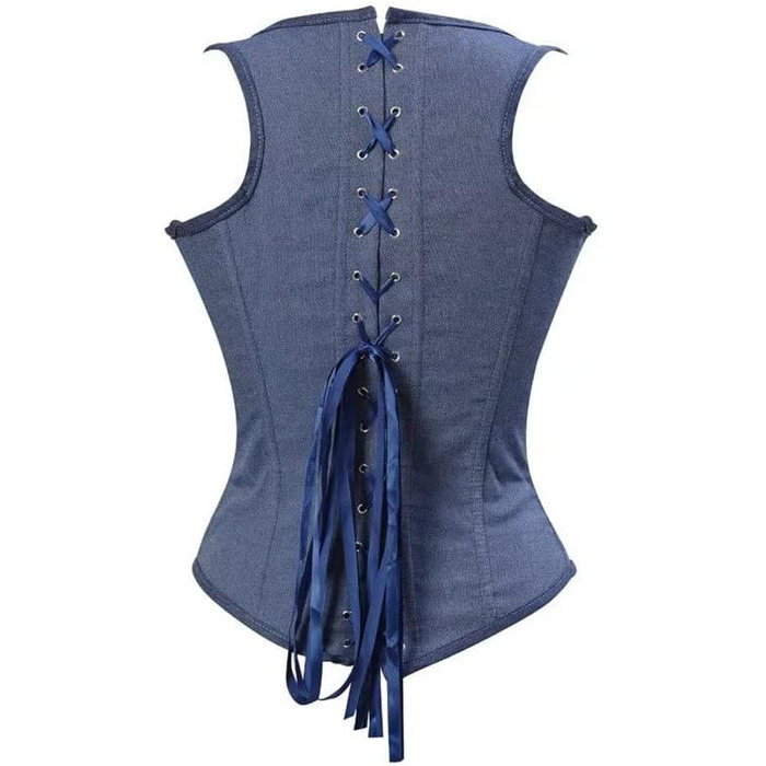 Корсет топ бюст'є жіночий оверсайз, атлас, квіткове мереживо, шнуровка, великі розміри, білий 2550 (M, 2808blau)