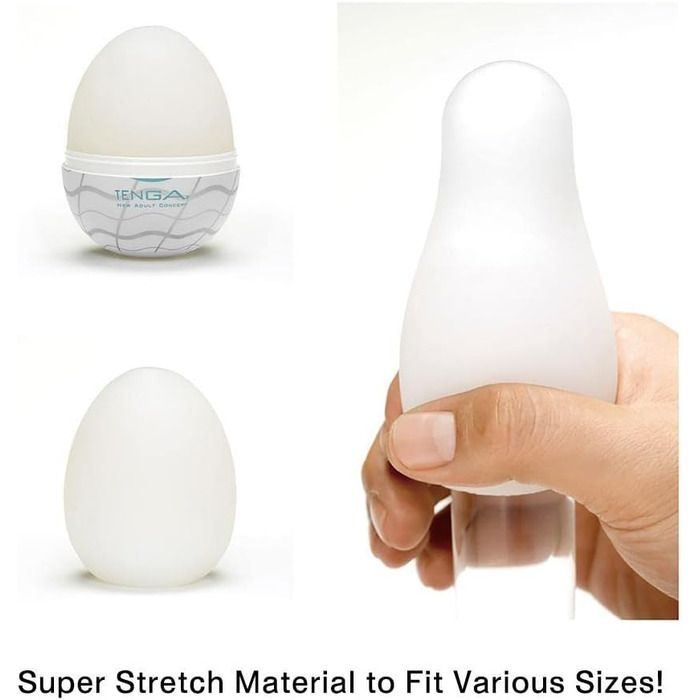 TENGA EGG Easy Beat - чоловічий мастурбатор з 6 внутрішніми структурами та 6 одноразовими оболонками (Classic)