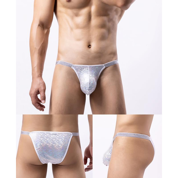 Танга чоловічі Detwen, мереживні, 3 шт. - сексуальна білизна для чоловіків