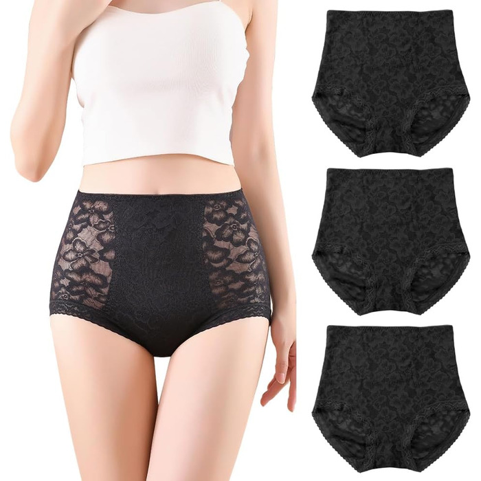 Шейпвеар Slips BLKDOTS Daen Kofort: висока талія, контроль живота, стегон та спини, 3 шт. (XXL, чорний)