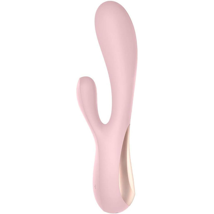 Vibrator Satisfyer Mono Flex Connect App G-Punkt | Силіконовий вібратор з керуванням через додаток | Стимулятор клітора та G-точки | Інтимна іграшка для жінок | Швидка зарядка | 1 шт. (Mauve)