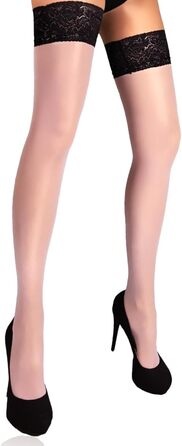 Чорні мереживні панчохи-сітки Mila Marutti для жінок | Мереживний верх | Панчохи-сітки | Нейлон (S, Вес)