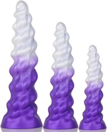 Анальний дildo з м'якого силікону, спіральний, для стимуляції простати, великий, червоний, для жінок та чоловіків (B, L)