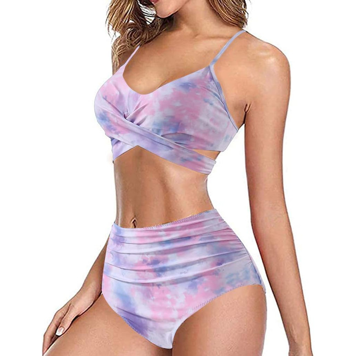 БІКІНІ JFAN з рюшами, пов'язування, пуш-ап, висока талія, 2 шт.