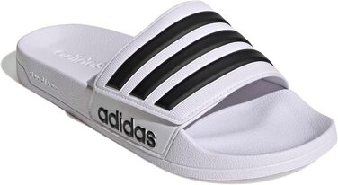 Чоловічі тапочки-шльопанці adidas Adilette Shower Velcro білі з чорним (розмір 46 EU)