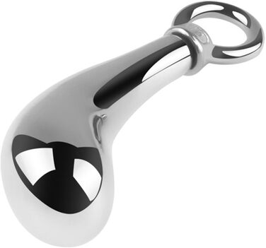 Анальний масажер JXszxbt з нержавіючої сталі (S, M, L) з кільцем для фіксації. Стимулятор G-точки, масажер простати, ануса. Іграшка для дорослих для жінок, чоловіків, пар.