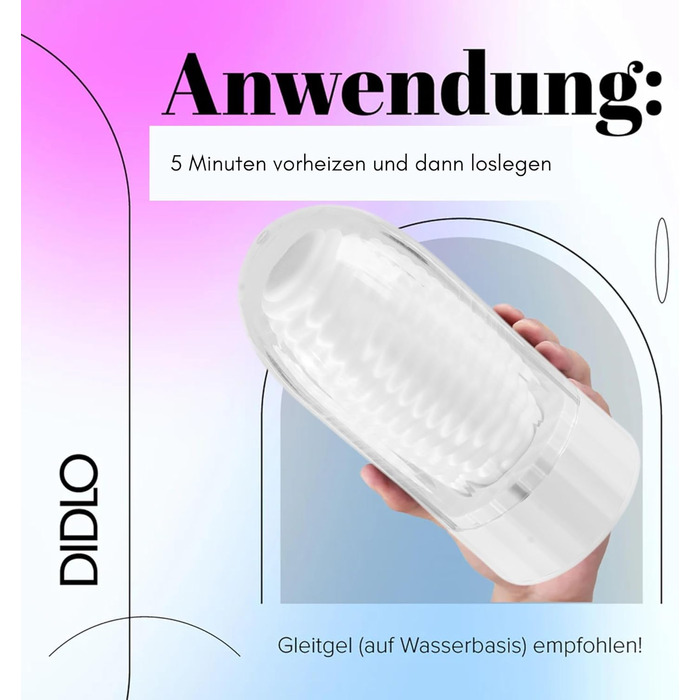 Електричний мастурбатор для чоловіків DIDLO Rotor-MM15 Special Edition, MICAELA SCHÄFER, обертання та вібрація, USB-зарядка, 30 см (Heating Cup)