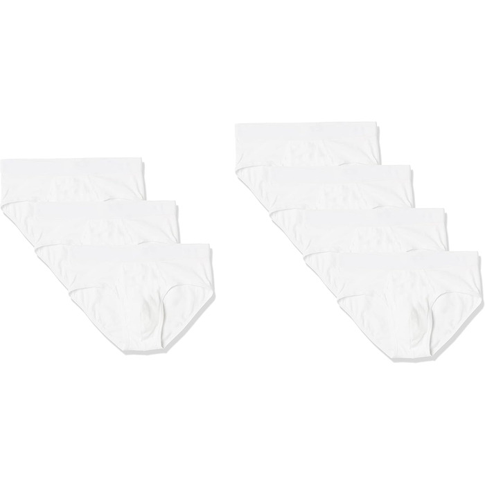 Чоловічі труси Amazon Essentials з бавовняного джерсі, кольорові, 7 шт. у наборі, розмір 3XL, білий