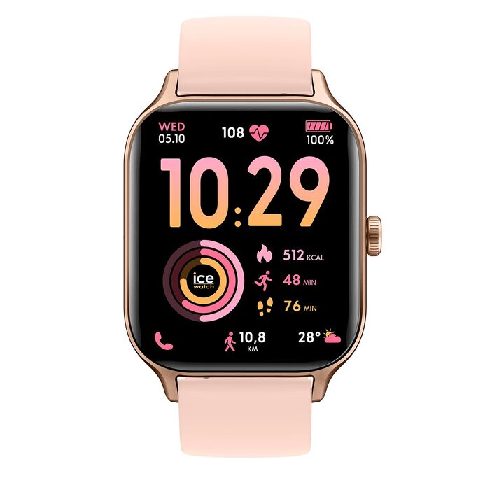 Смарт-годинник Ice-Watch Ice fit RT 3.0 Rose-Gold Nude для жінок, силіконовий ремінець, 1.75