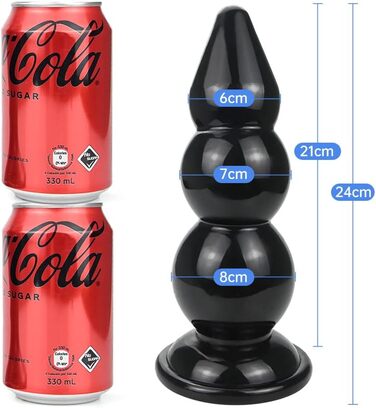 Анальні кулі Riesen з присосками та анальним плагіном, набір з 3 шт. для масажу простати та стимуляції G-точки