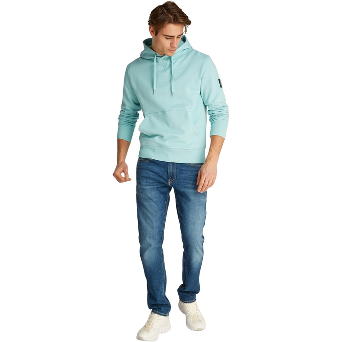 Чоловічий худі з капюшоном Calvin Klein Badge, колір Fresh Mint (м'ятний), розмір XS