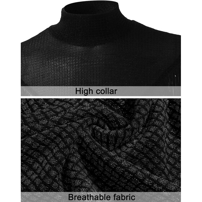 Чоловіча прозора сорочка AIEOE: сексуальний клубний одяг, мереживна сорочка з тонкої сітки (S, чорний)