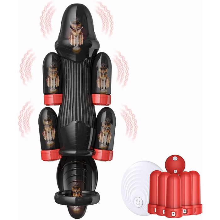 Електричний вібратор для чоловіків Jomyu з 10 режимами та 6 вібруючими яйцями – тренажер для стимуляції ерогенних зон