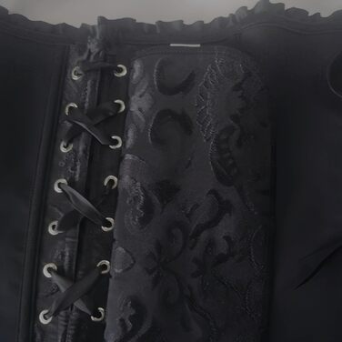 Чорне корсетне мереживо для повних грудей: мереживний корсет XXL для вечірньої сукні та повсякденного носіння