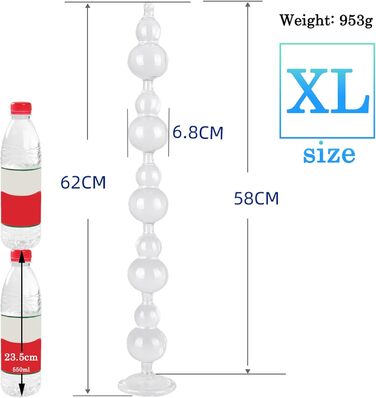 Анальні іграшки для дорослих: набір анальних кульок та дildo Ultralang (XL)