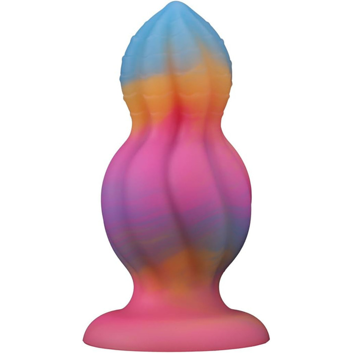 Яскравий світлодіодний анальний секс-іграшка HXLXW з сильним присоском, силікон, для дорослих, G-spot, простата, чоловіки, жінки, пари (L)