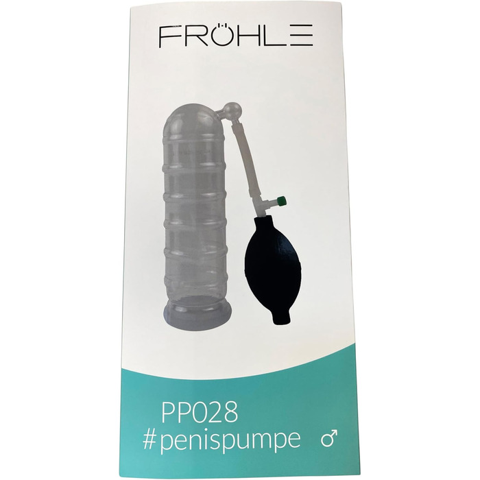 Насос для ерекції FRÖHLE PP028 Comfort-fit XL, скляний, 1 шт.