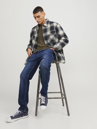 Чоловічі джинси Loose Fit JACK & JONES Jjimike Jjoriginal Am 815 Noos, сині (Blue Denim), 36W / 34L