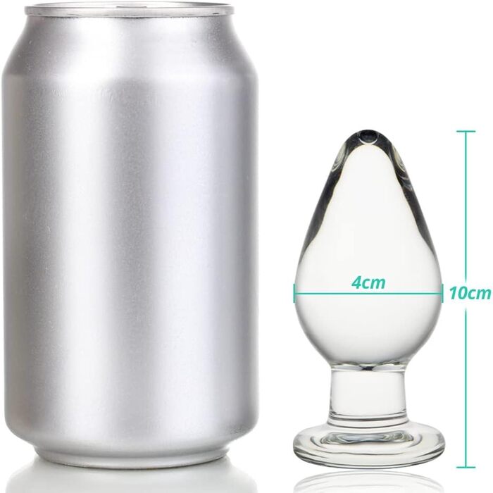 Анальний розширювач-пробка з кришталю та силікону 4 см для пар – стимулююча іграшка для секс-ігор