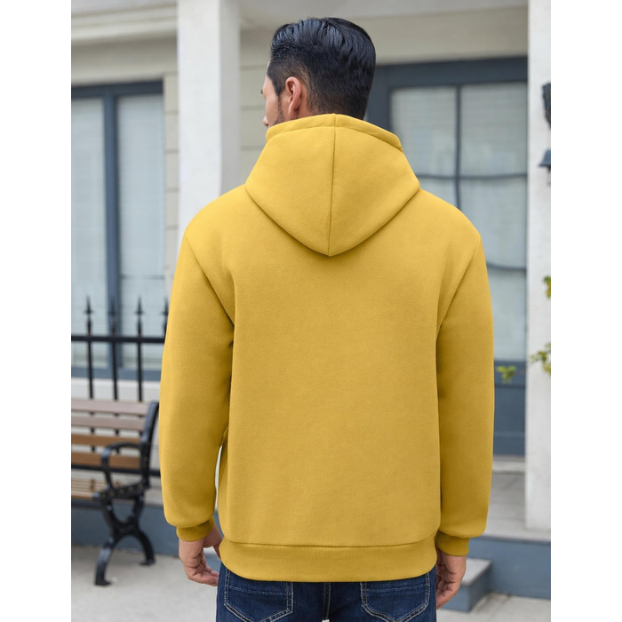 Чоловіче худі COOFANDY з капюшоном, теплий флісовий світшот (Жовтий, XXL)