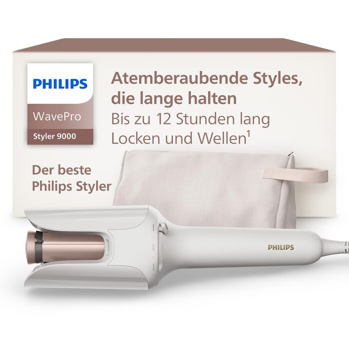 Автоматичний стайлер для завивки волосся Philips 8000 Series, 27 варіантів укладки, чорний (BHB968/10)