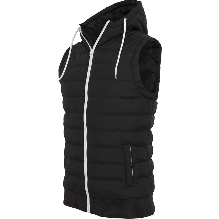 Чоловічий жилет з капюшоном Urban Classics Small Bubble чорного кольору, Streetwear Basics, розмір L