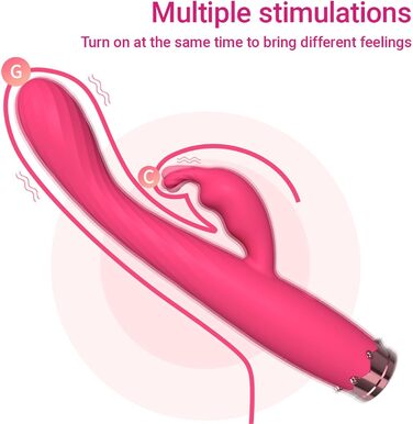 Вібратор для дорослих, пара, з 10 режимів вібрації, силіконовий, анальний та кліторальний, фіолетовий