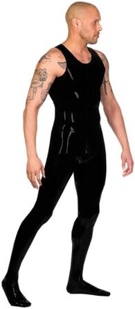 Костюм для чоловіків JQYTEN, фетиш-костюм з штучної шкіри, комбінезон, PVC, розмір S-7XL, чорний