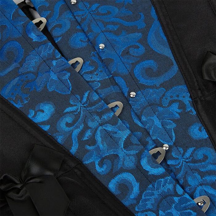 Корсет-корсет Grebrafan для жінок у готичному стилі, чорно-синій, для вечірок та свят