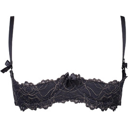 Axami V-5891 Meteorite Hebe BH: чорна мереживна бюстгальтер з регульованими бретелями, розмір EU 75E