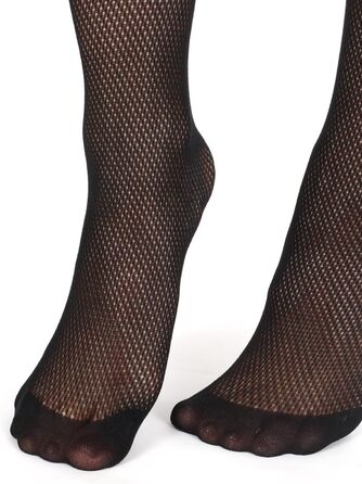 Чорні мереживні панчохи BANANALU 40 Den з вирізом, S, набір 6 шт.