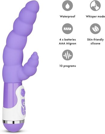 EIS Lustraupe - вібратор кролик, 10 програм, силікон, вологостійкий