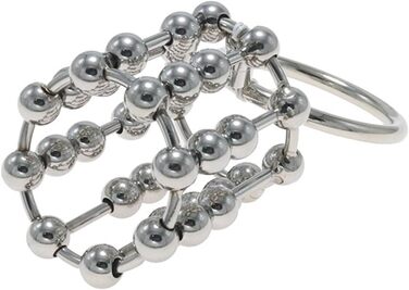 Кільце для пеніса з нержавіючої сталі Axcroo з ремінцем, кільце для яєчок, металеві кульки, кільця для пеніса, розтягувач яєчок, еротична іграшка для чоловіків, затримка еякуляції (38 мм)