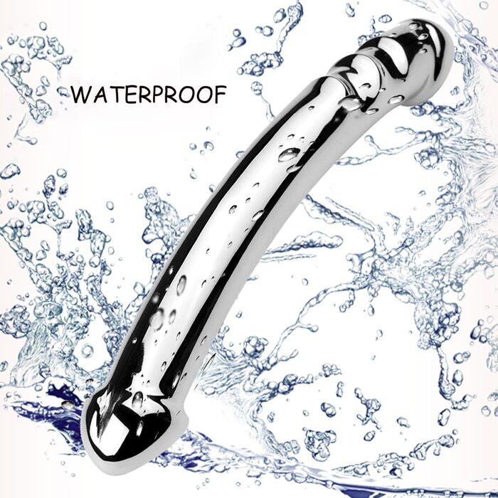 Анальний масажер для жінок Amazbee G-Spot, металевий дилда з двома головками для масажу, іграшки для пар, для чоловічої простати