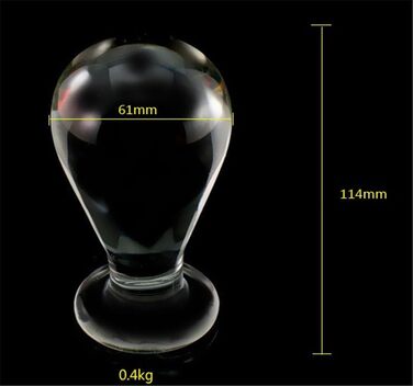 Скляний дилдо OnundOn для ануса, великий діаметр 61 мм (L)