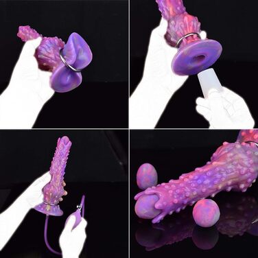 Анальний вібратор-яйце Lmgoc з підсвічуванням, 5 шт. силіконових анальних пробок, фантазійний інопланетний анальний вібратор, стимулятор G-точки, масажер простати, секс-іграшка, екстремальна кладка яєць, для пар, анальні іграшки (пневматичний)