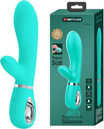 Вібратор Pretty Love Thomas Rabbit, Блакитний, 2.05x4 см