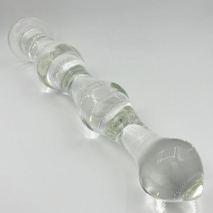 Скляний анальний дildo ScreaAss 31 см XXL з анальними кульками, 48/52/58 мм, для чоловіків та жінок