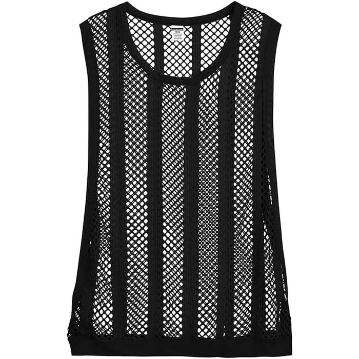Чоловіча сітчаста жилетка YAHWULAI: стильна жилетка без рукавів з прозорою сіткою, 1 шт.