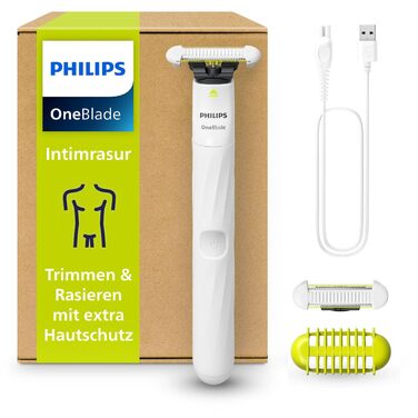 Тример для інтимних зон Philips OneBlade Intimate QP1924/30 для гоління та стрижки з захистом шкіри, 2 змінні леза