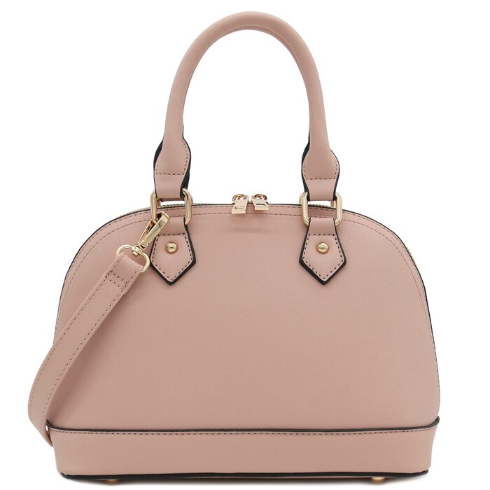 Жіноча сумка-сатчел FashionPuzzle Dome Satchel у кольорі припилений рожевий (Dusty Pink)