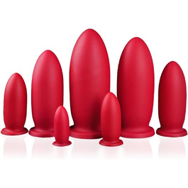 Анальний дildo NAIXBTY з силікону, XL, червоний: для стимуляції G-точки та простати, для жінок та чоловіків
