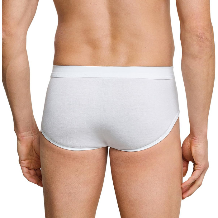 Труси чоловічі Schiesser з вирізом, рифлений трикотаж, білі, 4 штуки в упаковці, розмір L
