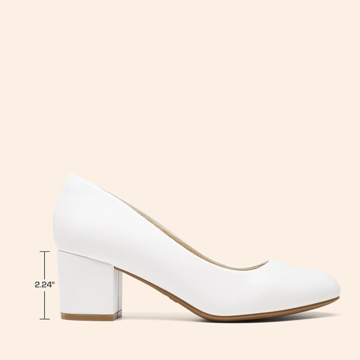 Жіночі туфлі-човники DREAM PAIRS закриті, білі, екошкіра (PU), розмір 39 EU