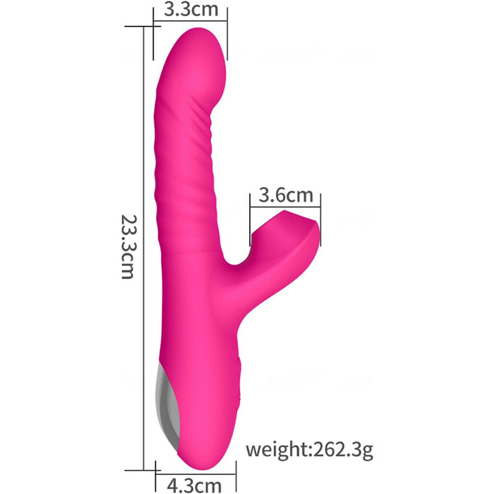Вібратор Rabbit для жінок: масаж клітора та G-точки, 10 режимів, фіолетовий