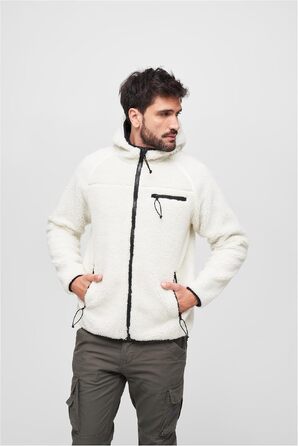 Чоловіча робоча куртка Brandit Teddyfleece Worker Jacket, біла, розмір XXL